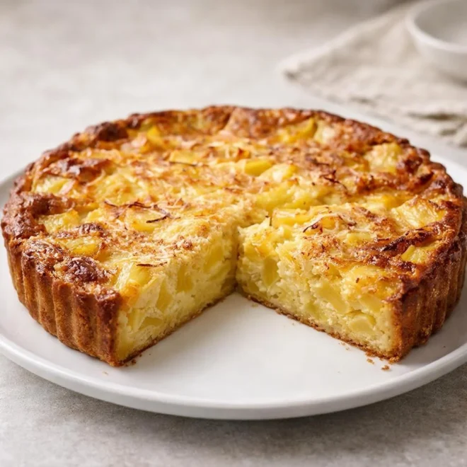 Recette clafoutis ananas noix de coco moelleux
