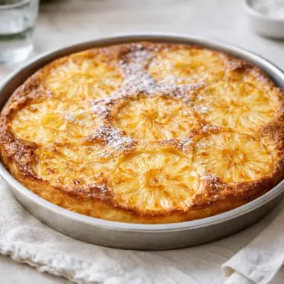 Clafoutis ananas vanille fondant : recette au four
