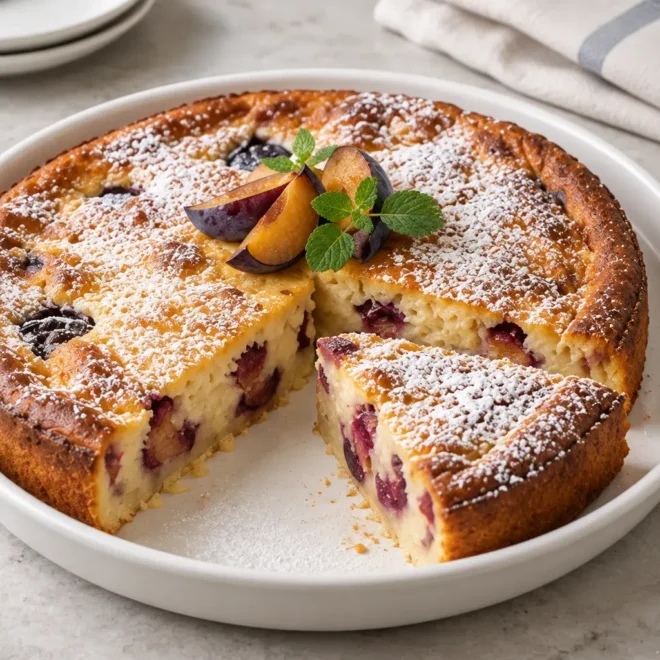 Clafoutis aux prunes : recette facile