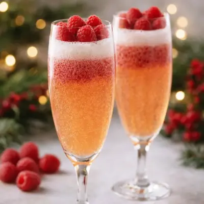 Cocktail Bellini framboise Prosecco Spécia