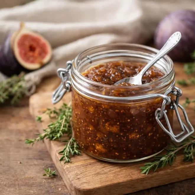 Confit de figues maison au thym et romarin