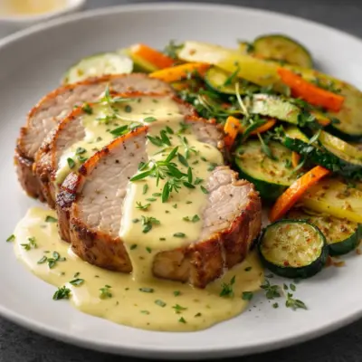 Côtelettes de porc sauce béarnaise à l’estragon