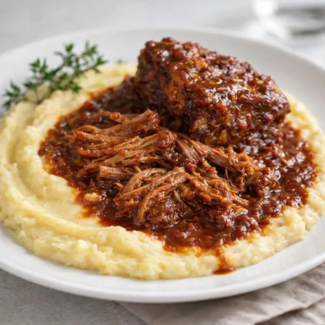 Côtes de porc mijotées au cabernet sauvignon