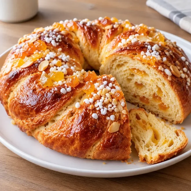 Couronne briochée tressée : recette facile