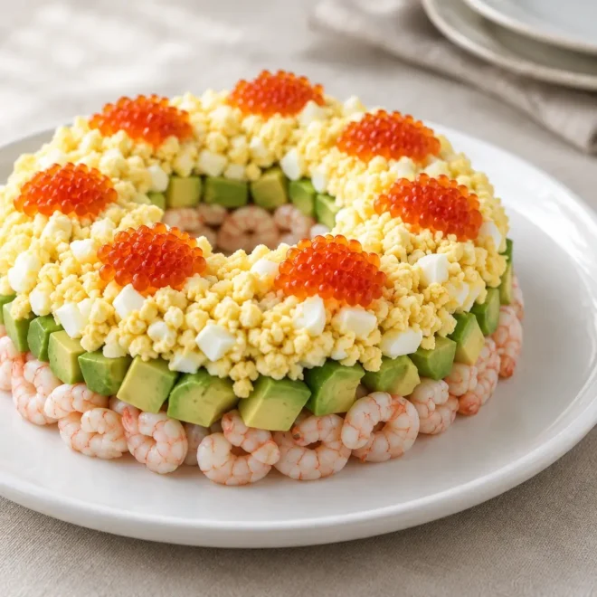 Couronne de crevettes : entrée froide facile