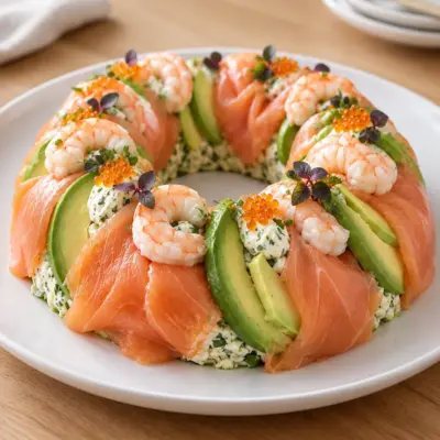 Couronne de saumon fumé : recette froide