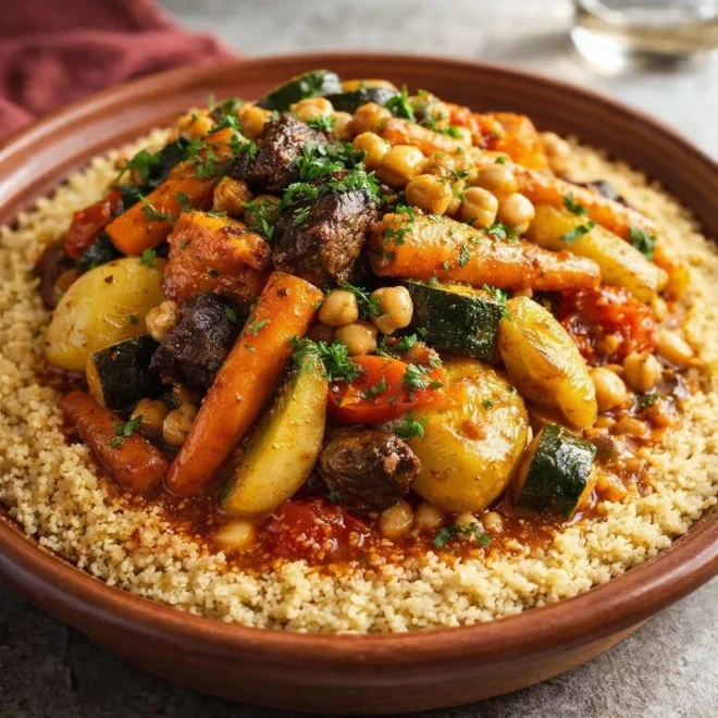 Couscous traditionnel au bœuf et légumes : recette