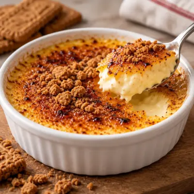 Crème brûlée aux spéculoos facile et onctueuse