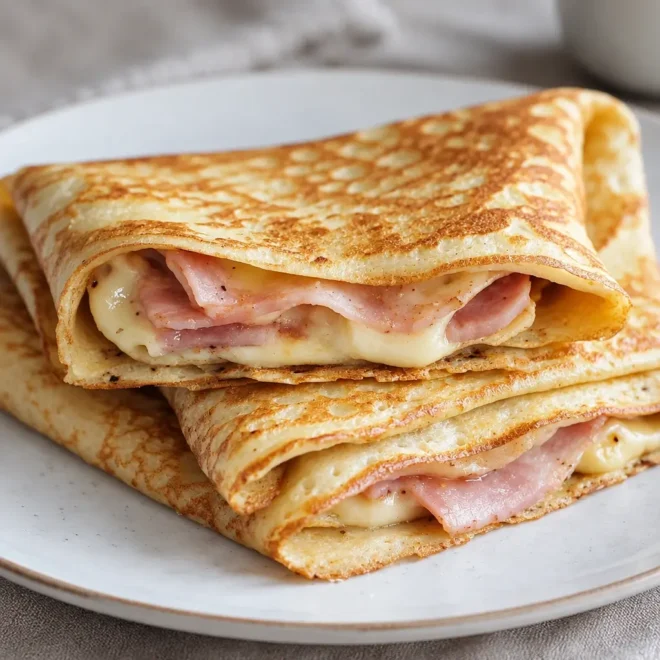 Crêpes au jambon et fromage : recette facile