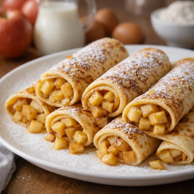 Crêpes aux pommes express : dorées et fondantes