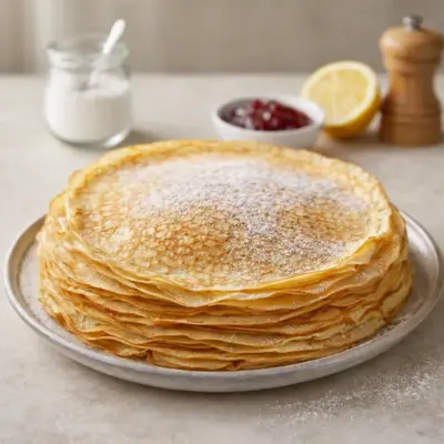 Recette de crêpes fines : dorées et faciles