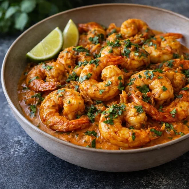Crevettes épicées façon Malaisie au lait de coco