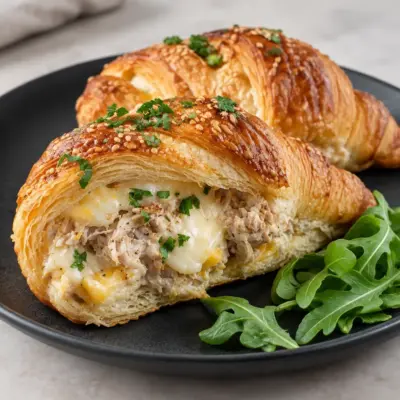 Croissants farcis au poulet et au fromage faciles