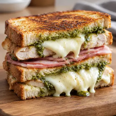 Croque dinde pesto mozzarella facile et fondant