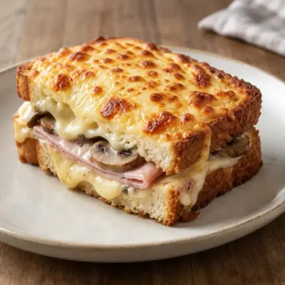 Croque-monsieur aux champignons et au comté