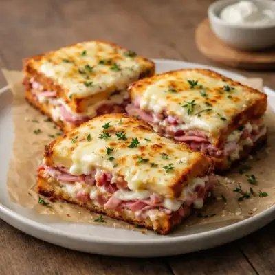 Recette croque-monsieur au chèvre et lardons (20 min)