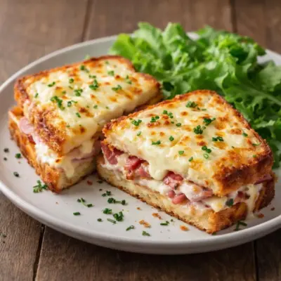 Croque-monsieur au chèvre et lardons (20 min)