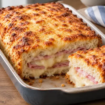 Croque-monsieur géant au four facile