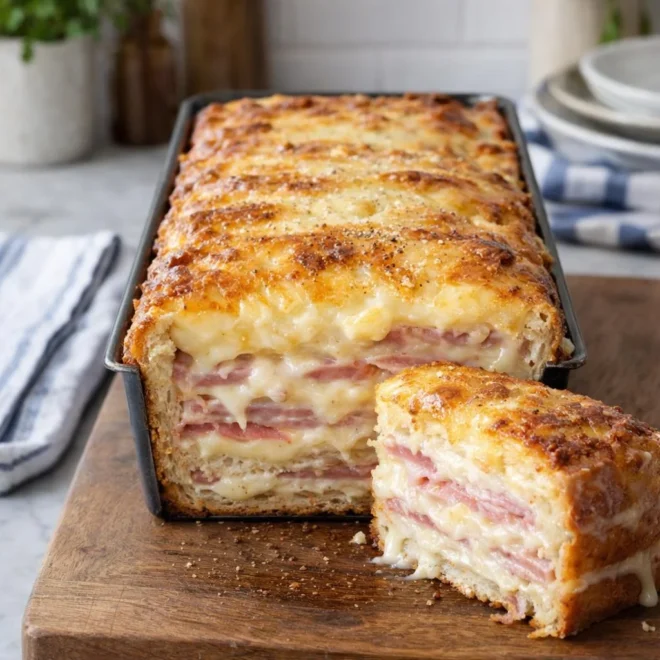 Croque-monsieur géant au four jambon raclette