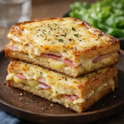 Croque-monsieur montagnard au comté fondant