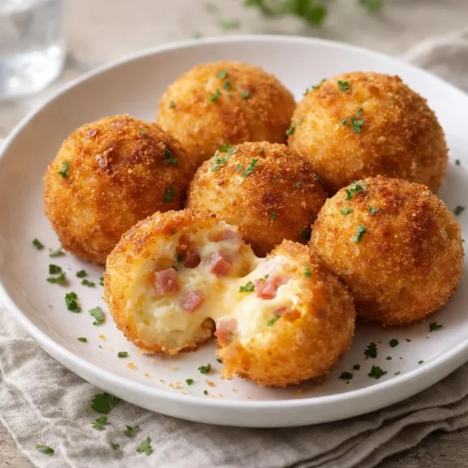 Croquettes de Jambon et Pommes de Terre, Croustillantes au Fromage