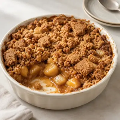 Crumble pommes-spéculoos facile et croustillant
