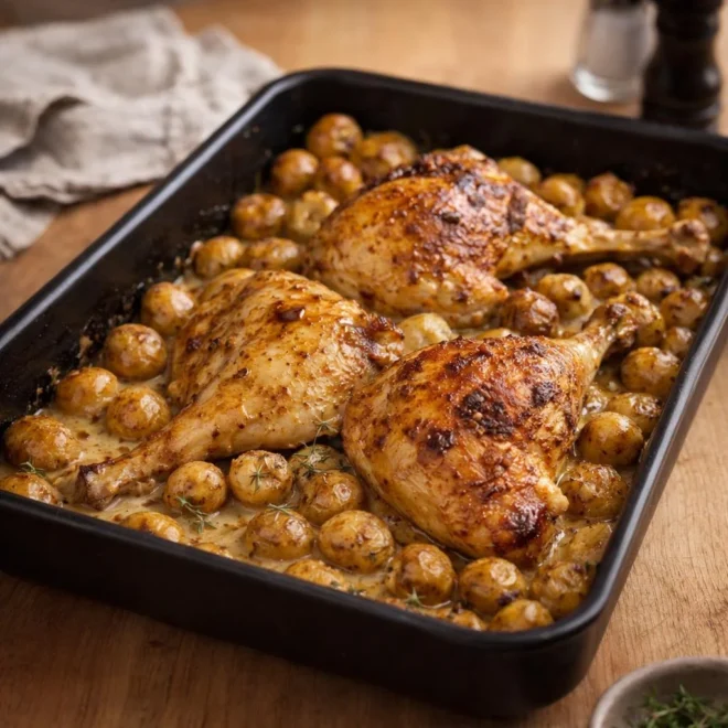 Cuisses de dinde à la moutarde au four : facile