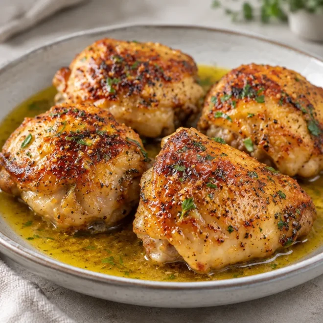 Cuisses de poulet au miel et à la moutarde