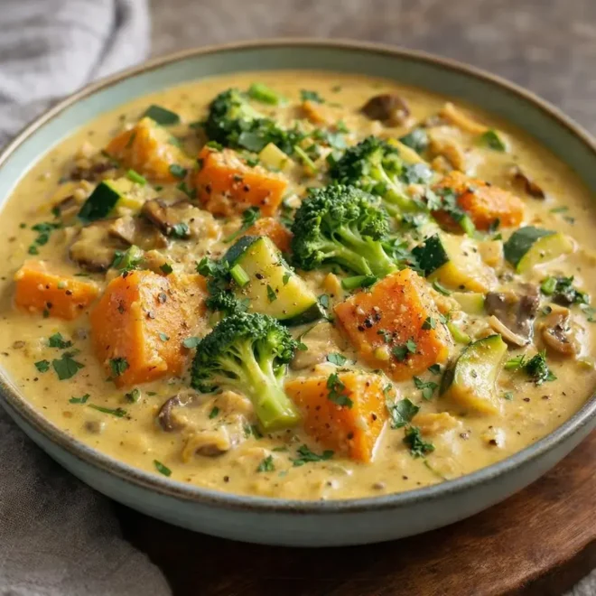 Curry de légumes de saison crémeux au lait de coco