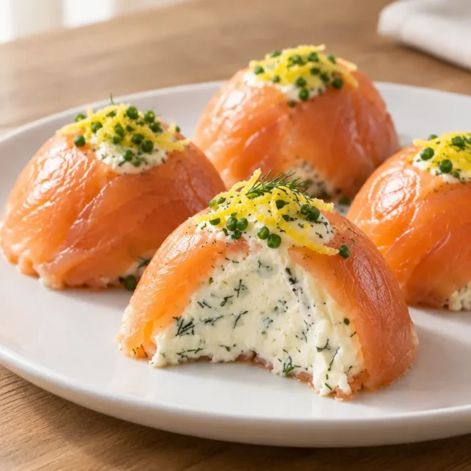 Dômes de saumon fumé farcis faciles