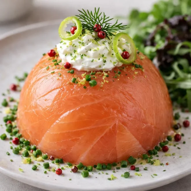 Dômes de saumon fumé au fromage frais et citron vert