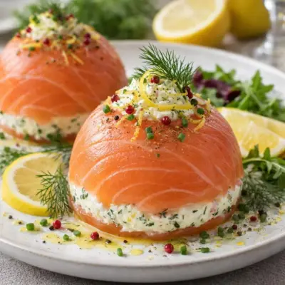 Dômes de saumon fumé au mascarpone citronné