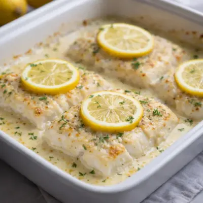 Dos de cabillaud citron-parmesan : crème onctueuse