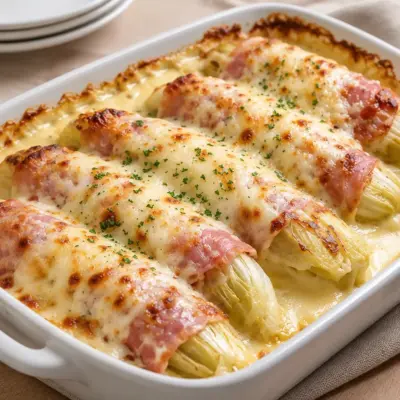 Endives au jambon : recette fondante et gratinée