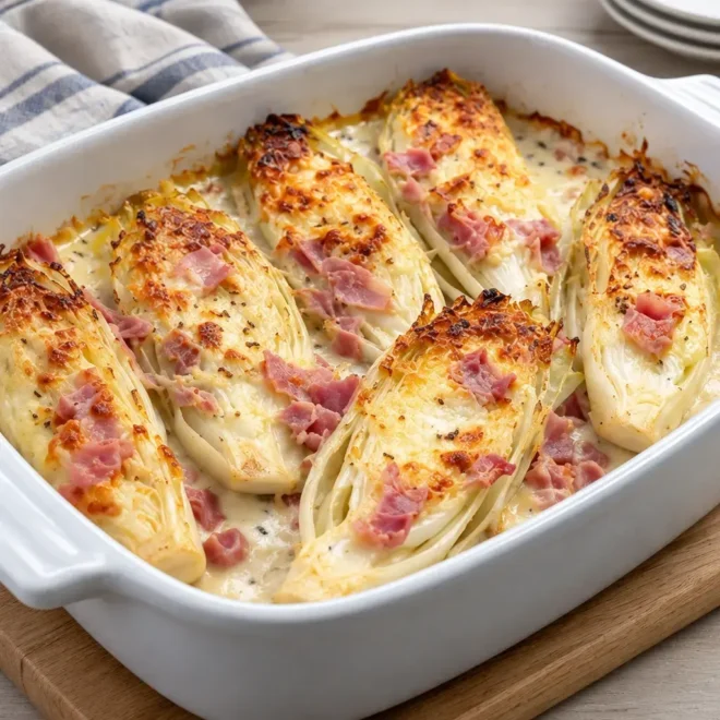 Endives au jambon gratinées : recette facile