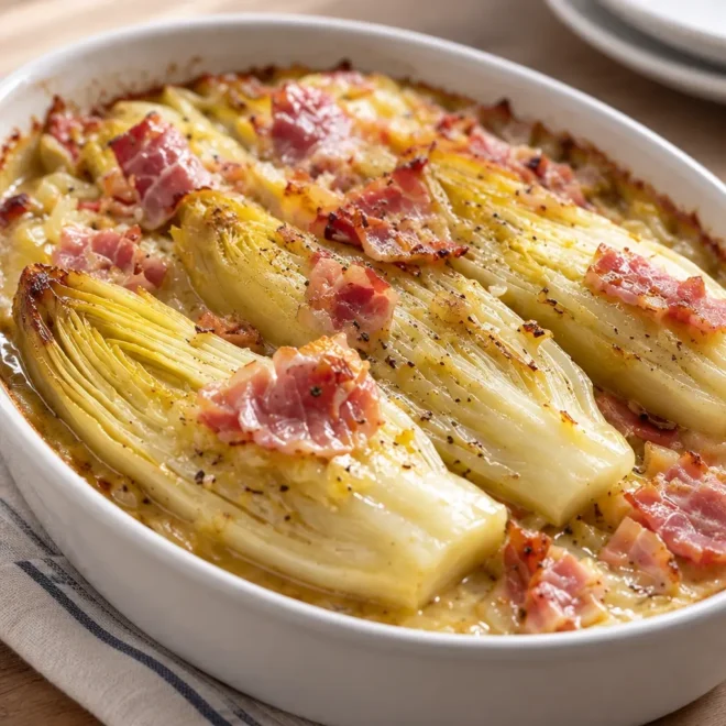 Endives braisées au jambon : recette facile