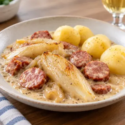 Endives braisées recette facile à la crème