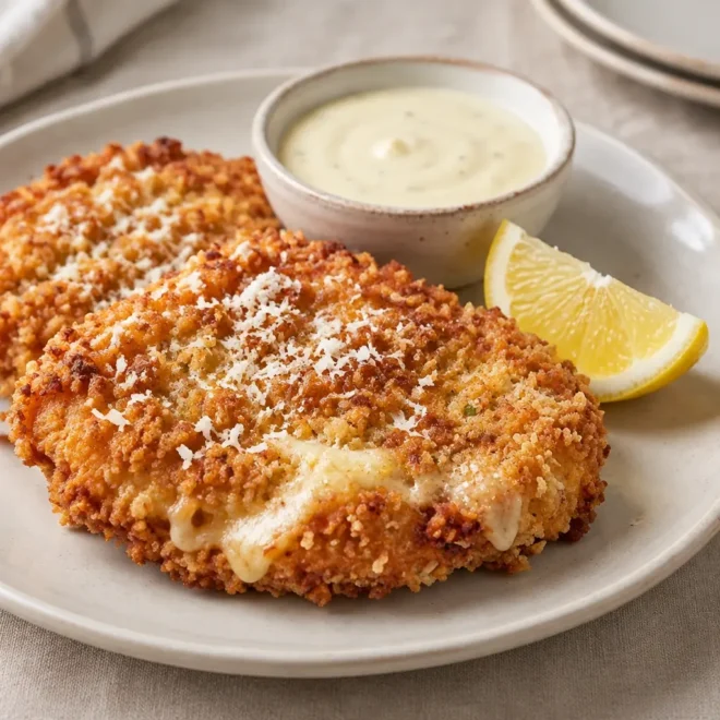 Escalope de poulet croustillante au parmesan