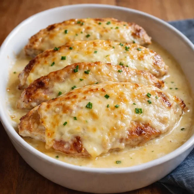 Escalope savoyarde gratinée au fromage et crème