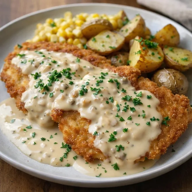 Escalope savoyarde à la sauce reblochon fondant