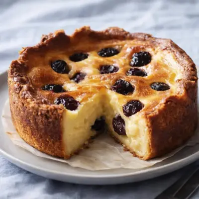 Recette far breton aux pruneaux : croûte dorée