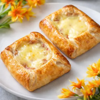 Feuilleté au bacon et à la raclette : crousti-fondant
