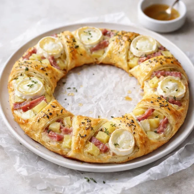 Feuilleté chèvre miel : couronne crousti-fondante