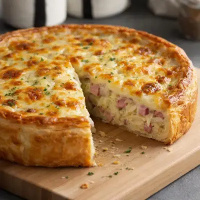 Feuilleté lardons pommes de terre : fondant au four