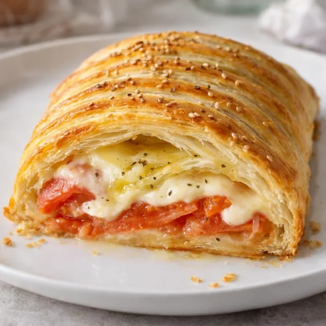 Feuilleté à la tomate et mozzarella : crousti-fondant