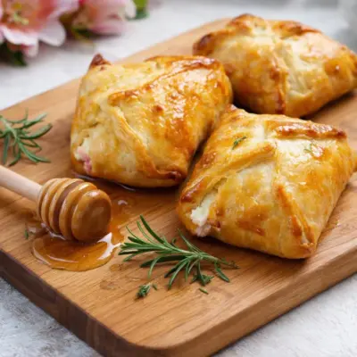 Recette feuilletés au chèvre et au miel dorés