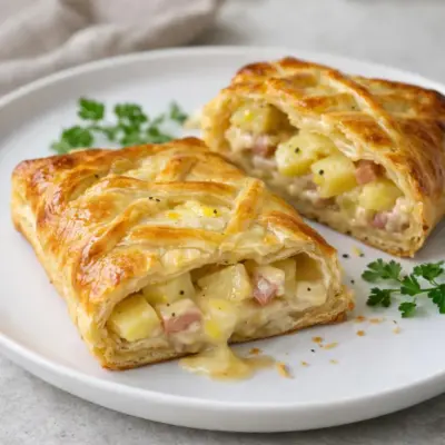 Feuilletés au reste de raclette, cœur fondant au four