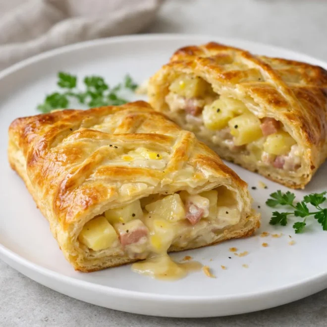 Feuilletés au reste de raclette, cœur fondant au four