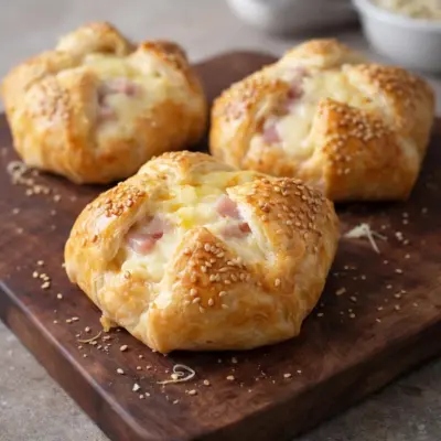Feuilletés jambon comté : cœur fondant, pâte dorée