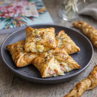 Recette feuilletés jambon fromage croustillants